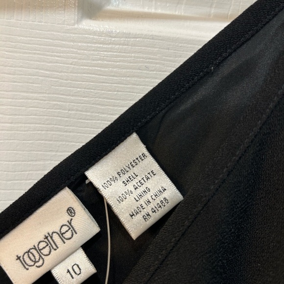 NWT Black Flapper Style Dress Sz 10 Fringe Hem Embroidered Floral Holiday Party - Picture 10 of 10